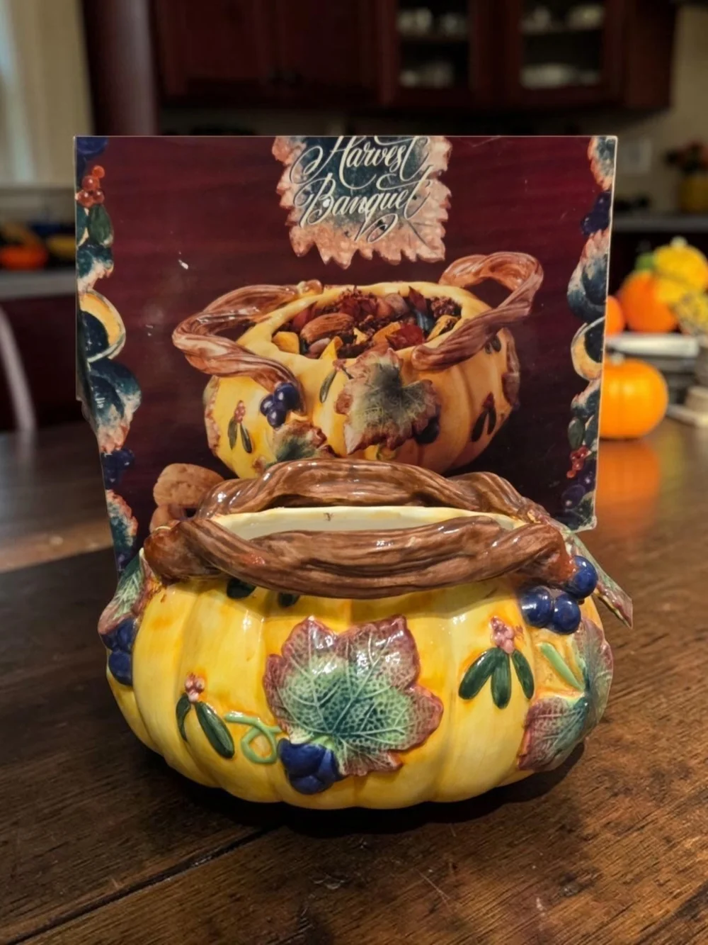 Fitz and Floyd Harvest Banquet Collectiom Serving Bowl Or Decorative Potpourri
